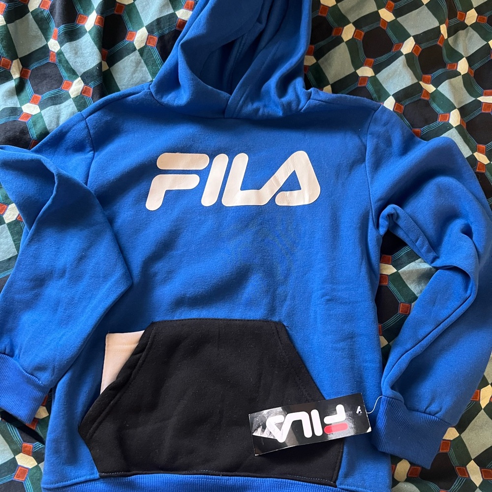 Fila Blue Hoodie with White Logo